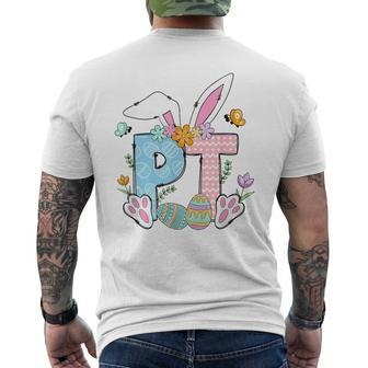 Physical Therapy Easter Bunny Pt Physical Therapy Pta Men's T-shirt Back Print | Mazezy
