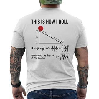 Physicist Physics Velocity Equation This How I Roll Men's T-shirt Back Print - Monsterry CA