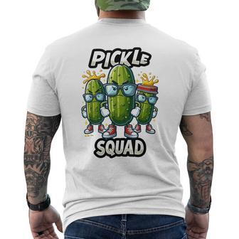 Pickle Squad Pickle Costume Vegan Cucumber Pickles Men's T-shirt Back Print - Monsterry
