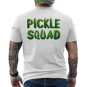Pickle Squad Cucumber Vegan Squad Green Grocer Men's T-shirt Back Print - Monsterry CA