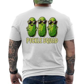 Pickle Squad Dill Pickle Costume Vegan Pickle Crew Men's T-shirt Back Print - Monsterry