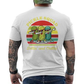 Pickle Squad Dillin' And Chillin' Apparel Men's T-shirt Back Print - Monsterry