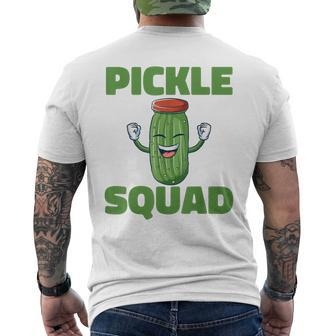 Pickle Squad Foodie Vegan Dill Pickle Adult Pickle Squad Men's T-shirt Back Print - Monsterry UK