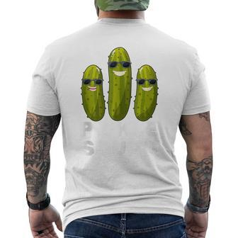 Pickle Squad Vegan Dill Pickle Costume Adult Pickle Squad Men's T-shirt Back Print - Monsterry AU