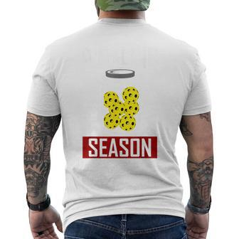 Pickling Season Pickle Jar Pickleball Player Men's T-shirt Back Print - Monsterry