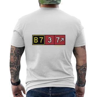 Pilot Expressions Boeing 737 Taxiway Sign Mens Back Print T-shirt - Seseable