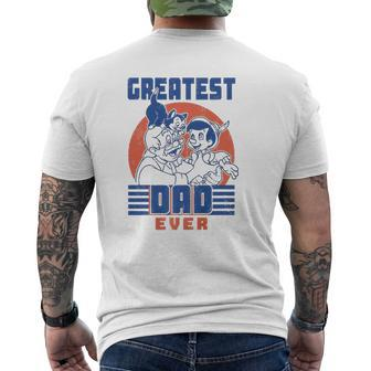 Pinocchio And Geppetto Greatest Dad Ever No Lie Mens Back Print T-shirt | Mazezy