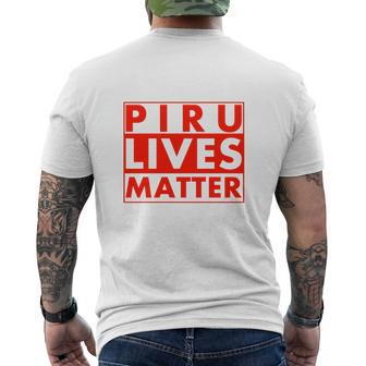 Piru Lives Matter Mens Back Print T-shirt - Seseable
