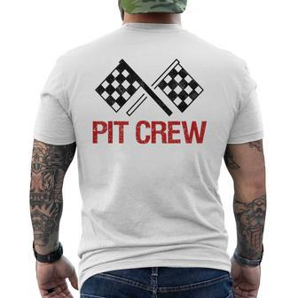 Pit Crew For Racing Car Parties Men's T-shirt Back Print - Thegiftio UK