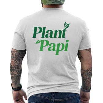 Plant Papi Dad Father's Day Plants Lover Mens Back Print T-shirt | Mazezy