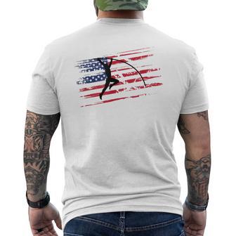 Pole Vault Fun Patriotic For Pole Vaulting Men's T-shirt Back Print - Monsterry UK