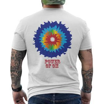 Power Of Om Colorful Tie Dye Yoga Gym Peace Men's T-shirt Back Print - Monsterry CA