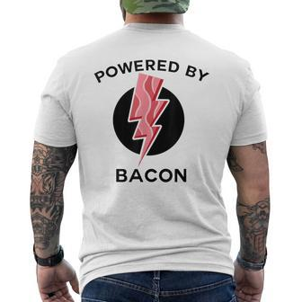 Powered By Bacon Food Men's T-shirt Back Print - Monsterry UK
