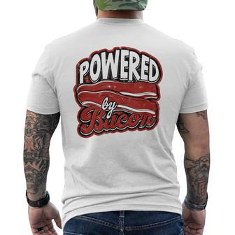 Powered By Bacon Morning Bread And Butter With Bacon Men's T-shirt Back Print - Monsterry CA