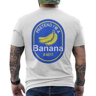 Pretend I'm A Banana Lazy Halloween Last Minute Costume Mens Back Print T-shirt - Thegiftio UK