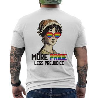 More Pride Less Prejudice Lgbt Gay Proud Ally Pride Month Men's T-shirt Back Print - Seseable