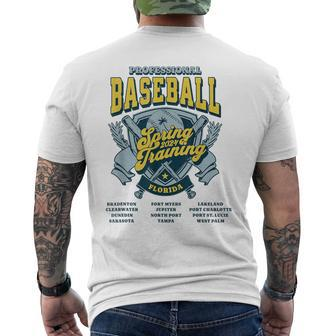 Professional Baseball Spring Training 2024 Florida Cities Men's T-shirt Back Print - Seseable