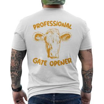 Professional Gate Opener Fun Farm And Ranch Men's T-shirt Back Print - Monsterry DE