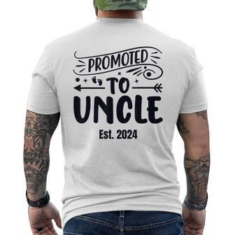 Promoted To Uncle 2024 Soon To Be Uncle Mens Men's T-shirt Back Print | Mazezy