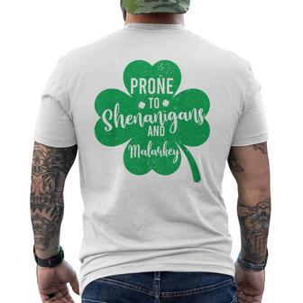 Prone To Shenanigans And Malarkey Shenanigans Men's T-shirt Back Print - Monsterry UK