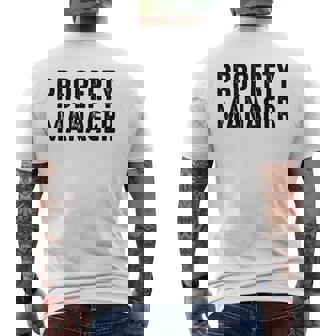 Property Manager Property Management Property Manager Mens Back Print T-shirt - Thegiftio