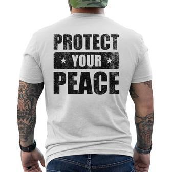 Protect Your Peace Freedom International Day Of Peace Men's T-shirt Back Print - Monsterry