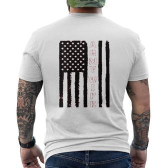 Proud Army Wife Military Wife Mens Back Print T-shirt - Thegiftio