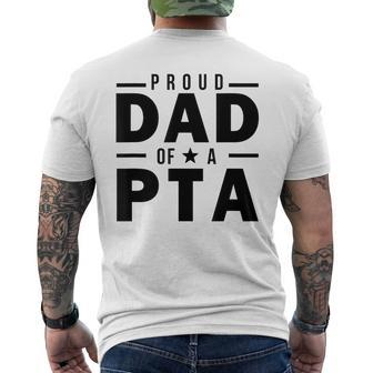 Proud Dad Of A Pta Fahter Of A Physical Therapy Assistant Men's T-shirt Back Print - Monsterry DE