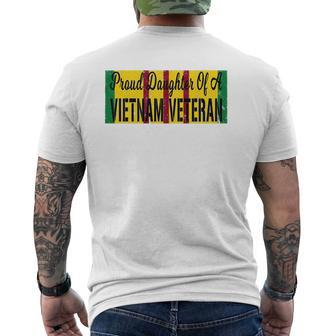 Proud Daughter Of A Vietnam Veteran Us War Service Ribbon Mens Back Print T-shirt | Mazezy