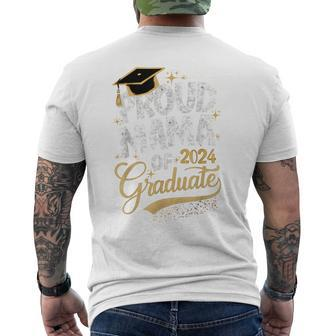 Proud Mama Of A 2024 Graduate Class For Family Graduation Men's T-shirt Back Print - Monsterry CA
