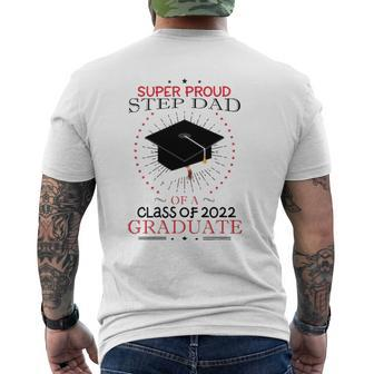 Proud Step Dad The Class Of 2018 Graduate Graduation Mens Back Print T-shirt | Mazezy