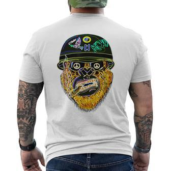 Psychedelic Stoned Gorilla Ape Men's T-shirt Back Print - Monsterry CA