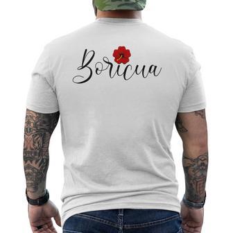 Puerto Rican Boricua For Women Flor De Maga Pr Pride Men's T-shirt Back Print - Monsterry CA