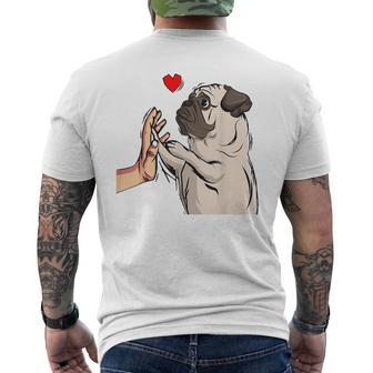 Pug Love Dog Holder  Idea T-Shirt mit Rückendruck - Seseable
