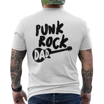 Punk Rock Dad Tattoos Guitar Punker Rocker Ska Band Father Men's T-shirt Back Print - Monsterry CA
