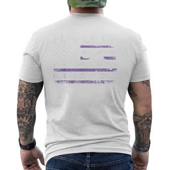 Purple Up For Military Child Month Air Force Us Flag Men's T-shirt Back Print | Mazezy DE