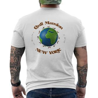 Quli Mansion Dog World New York Mens Back Print T-shirt | Mazezy