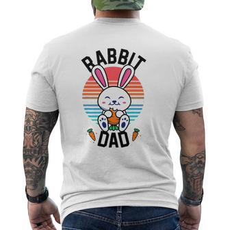 Rabbit Dad Bunny For Boys Men Rabbit Lover Pet Mens Back Print T-shirt | Mazezy