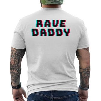 Rave Daddy Edm Music Festival Optical Illusion Father's Day Men's T-shirt Back Print - Monsterry