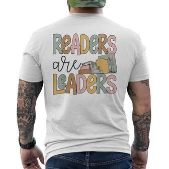 Readers Are Leaders Men's T-shirt Back Print - Seseable