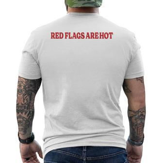 Red Flags Are Hot Boyfriend Girlfriend Saying Men's T-shirt Back Print - Thegiftio