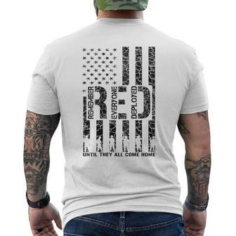 Red Friday Military Until They All Come Home Men's T-shirt Back Print - Monsterry UK