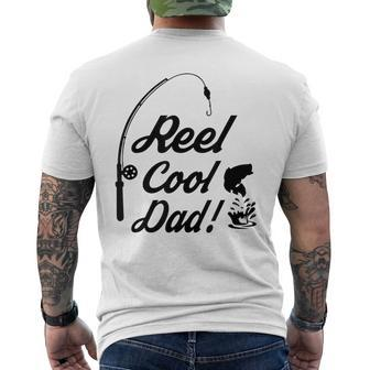 Reel Cool Dad Fishing Fathers Day Birthday Men's T-shirt Back Print - Monsterry