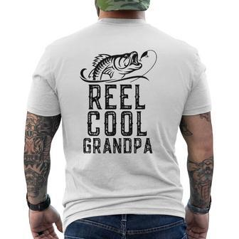 Reel Cool Grandpa Fishing Christmas Father's Day Mens Back Print T-shirt | Mazezy