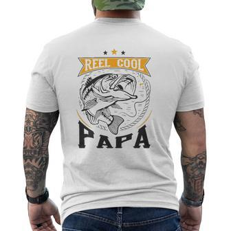 Reel Cool Papa Father's Day Idea Men Mens Back Print T-shirt | Mazezy