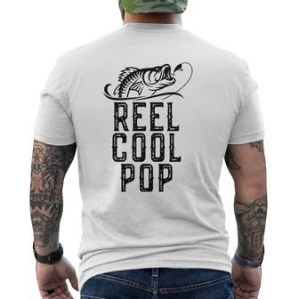 Reel Cool Pop Fishing Fisherman Grandpa Christmas Mens Back Print T-shirt | Mazezy