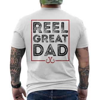 Reel Great Dad Fishing Dad Fisherman Men's T-shirt Back Print - Monsterry CA