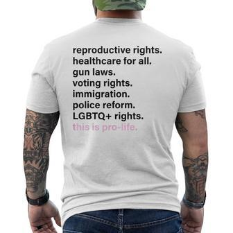 Reproductive Rights Healthcare For All Gun Laws Men's T-shirt Back Print - Monsterry AU