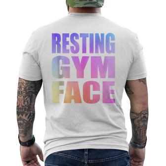 Resting Gym Face Men's T-shirt Back Print - Monsterry AU