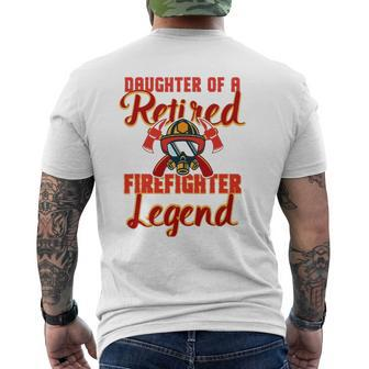 Retired Firefighter Daughter Product Fireman Party Tee Mens Back Print T-shirt | Mazezy DE